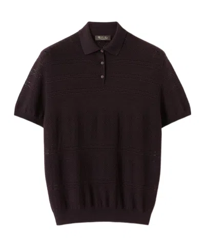 Loro Piana Short-sleeve Polo Shirt In Black