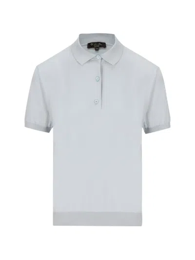 Loro Piana Short-sleeved Polo Shirt In Blue