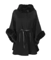 Loro Piana Signature Double Cashmere Cape In Black