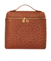 Loro Piana Signature Extra Pocket Backpack In Cognac/sun Gold