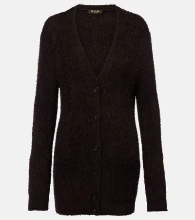 Loro Piana Silk And Cashmere Cardigan In Black