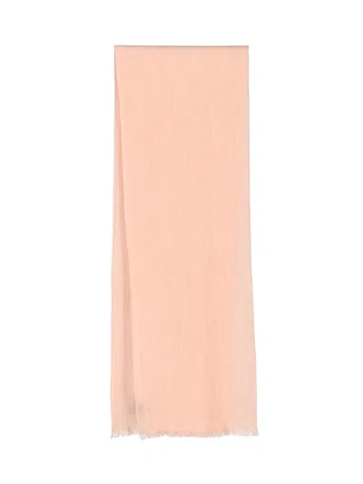 Loro Piana Silk And Linen Scarf In Pink
