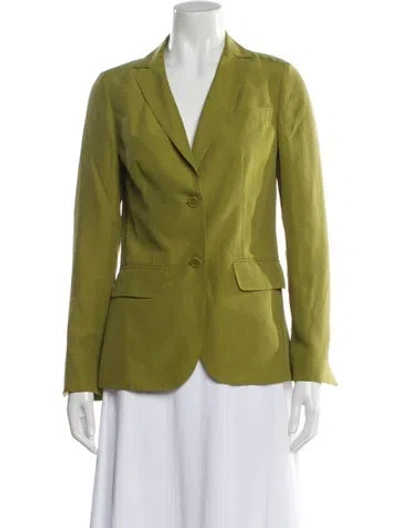 Pre-owned Loro Piana Silk Blazer In Green