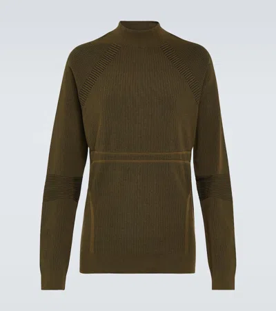 Loro Piana Silk-blend Technical Sweater In Green