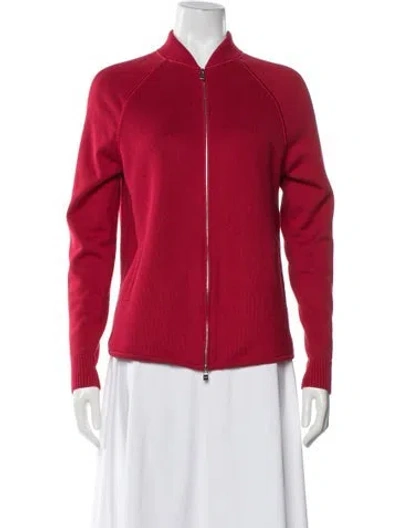 Pre-owned Loro Piana Silk Bomber Jacket In Pink