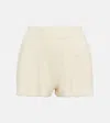 Loro Piana Silk Bouclé Shorts In Spelt