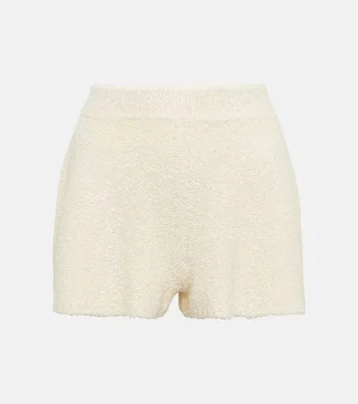 Loro Piana Silk Bouclé Shorts In Spelt