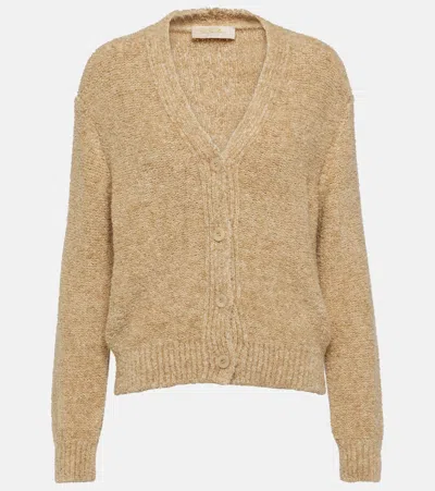 Loro Piana Silk, Cashmere, And Linen Cardigan In Beige