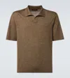 LORO PIANA SILK, CASHMERE, AND LINEN POLO SHIRT