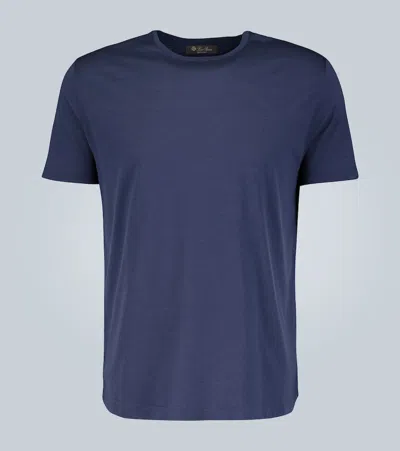 Loro Piana Silk & Cotton Soft Jersey T-shirt In Delft