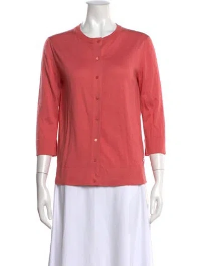 Pre-owned Loro Piana Silk Crew Neck Sweater In Pink