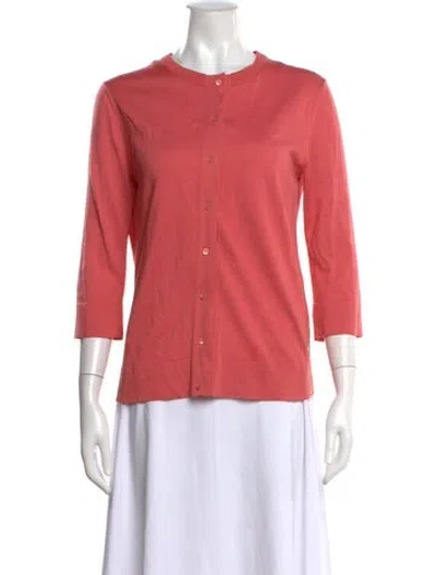 Pre-owned Loro Piana Silk Crew Neck Sweater In Pink