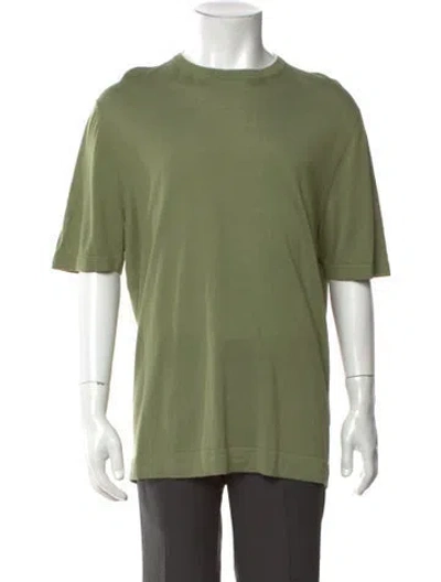 Pre-owned Loro Piana Silk Crew Neck T-shirt In Green