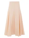 Loro Piana Silk Flared Skirt In Neutral