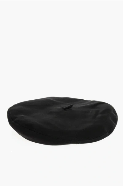 Loro Piana Silk French Basque Hat In Black