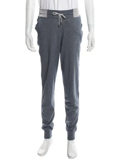 Pre-owned Loro Piana Silk Joggers In Blue