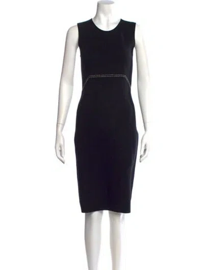 Pre-owned Loro Piana Silk Knee-length Dress In Blue