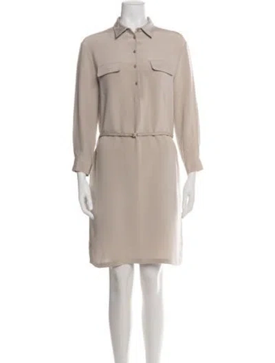Pre-owned Loro Piana Silk Knee-length Dress In Green