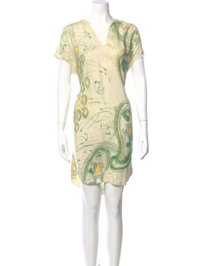 Pre-owned Loro Piana Silk Knee-length Dress In Neutral