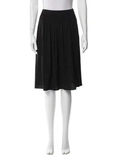 Pre-owned Loro Piana Silk Knee-length Skirt In Black