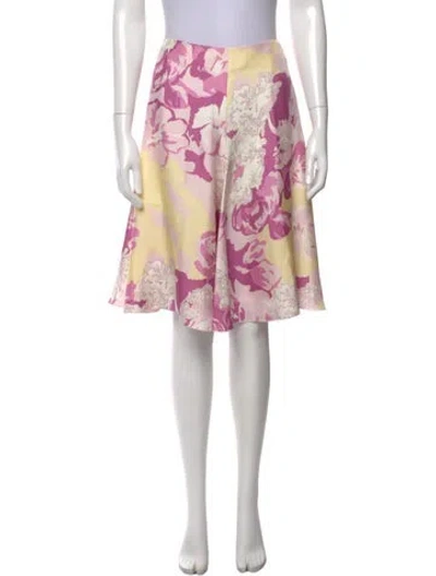 Pre-owned Loro Piana Silk Knee-length Skirt In Pink