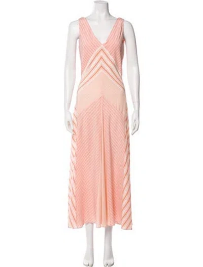Pre-owned Loro Piana Silk Long Dress In Pink