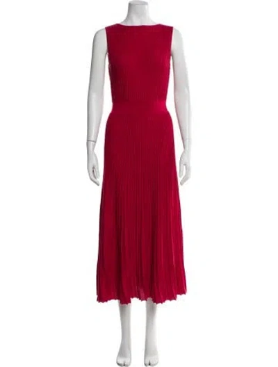 Pre-owned Loro Piana Silk Long Dress In Red