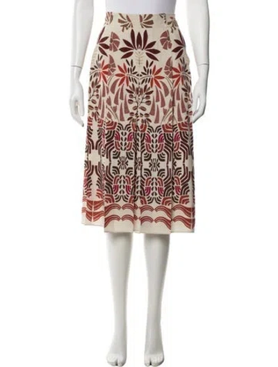 Pre-owned Loro Piana Silk Midi Length Skirt In Neutral