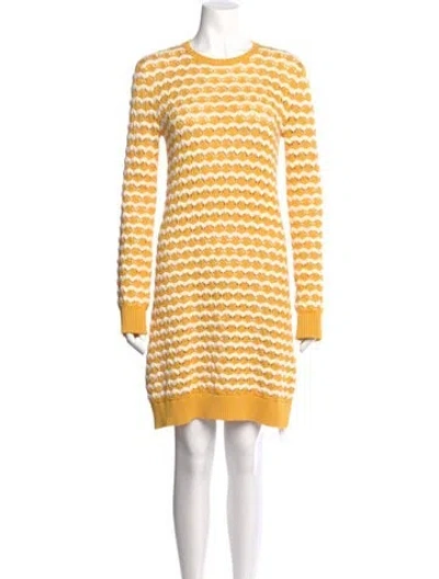 Pre-owned Loro Piana Silk Mini Dress In Yellow