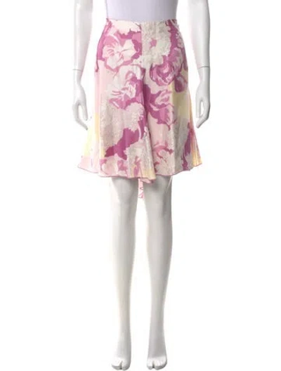 Pre-owned Loro Piana Silk Mini Skirt In Pink