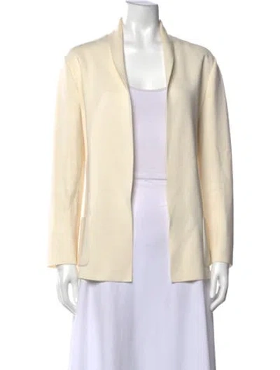 Pre-owned Loro Piana Silk Open Front Sweater In Neutrals