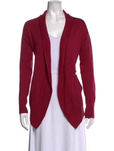 Pre-owned Loro Piana Silk Open Front Sweater In Red