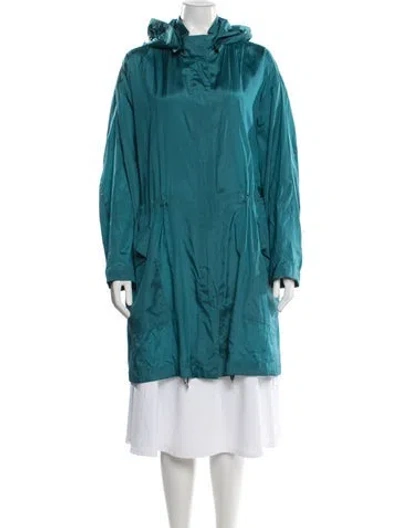 Pre-owned Loro Piana Silk Parka In Blue