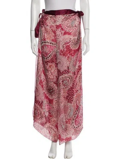 Pre-owned Loro Piana Silk Printed Pajamas In Red