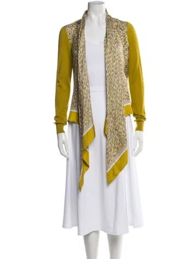 Pre-owned Loro Piana Silk Printed Sweater In Yellow