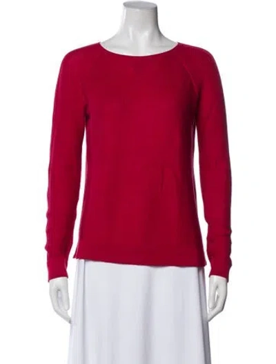 Pre-owned Loro Piana Silk Scoop Neck Sweater In Red