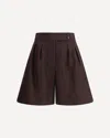 Loro Piana Women Silk Shorts In Brown