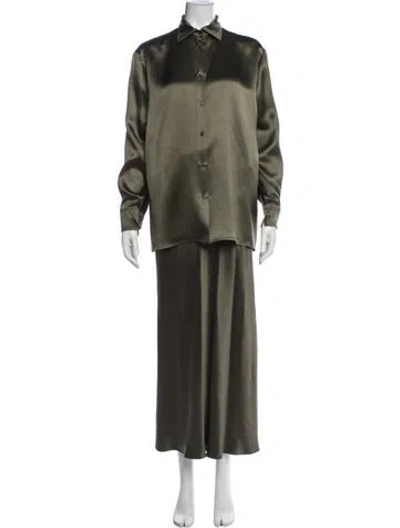 Pre-owned Loro Piana Silk Skirt Set In Green