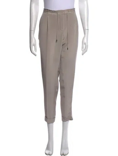 Pre-owned Loro Piana Silk Straight Leg Pants In Neutral