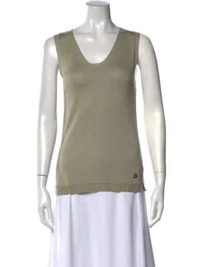Pre-owned Loro Piana Silk V-neck Sweater In Neutral