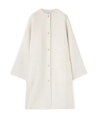Loro Piana Single-breasted Coat In White