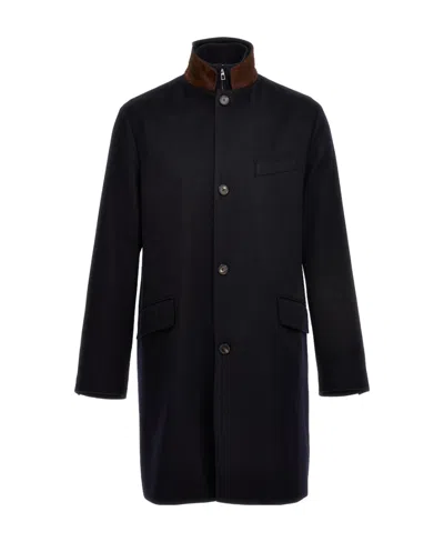 Loro Piana Single Breasted Long-sleeved Coat In Black