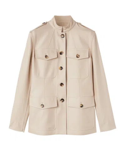 Loro Piana Single Breasted Long Sleeved Coat In Beige