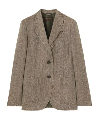 Loro Piana Single-breasted Tailored Blazer In Gray