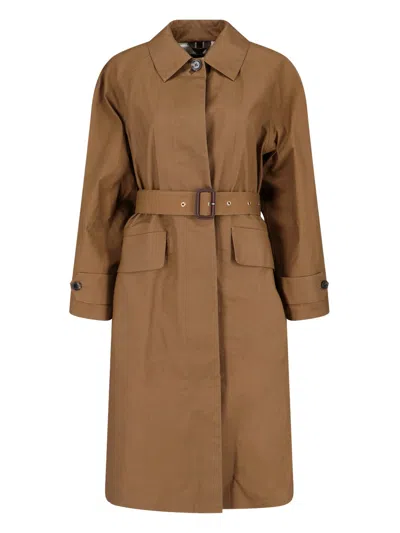 Loro Piana Single-breasted Trench Coat In Brown
