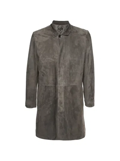 Pre-owned Loro Piana Single-breasted Long-sleeve Coat In Grey