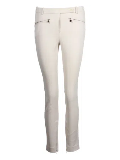 Pre-owned Loro Piana Skinny-cut Trousers In White