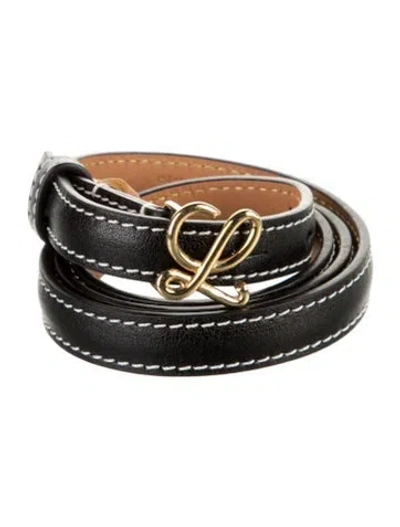 Pre-owned Loro Piana Skinny Leather Belt In Multi