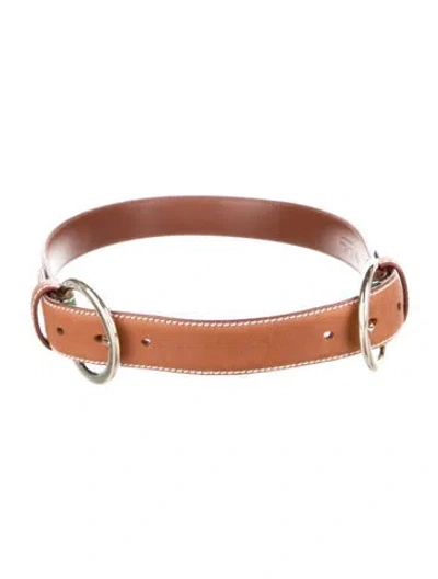 Pre-owned Loro Piana Skinny Leather Waist Belt In Multi