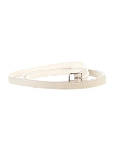 Pre-owned Loro Piana Skinny Leather Waist Belt In Neutrals
